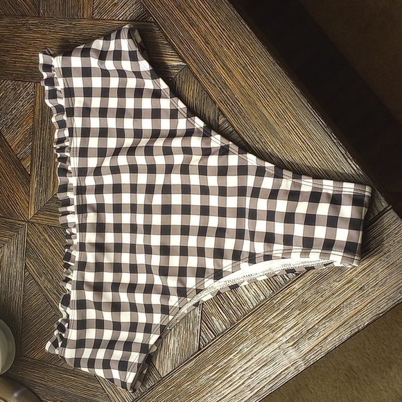 NWT Black Checkered Bikini Bottoms - Picture 6 of 6